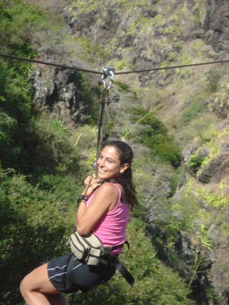 smiles on the zip line