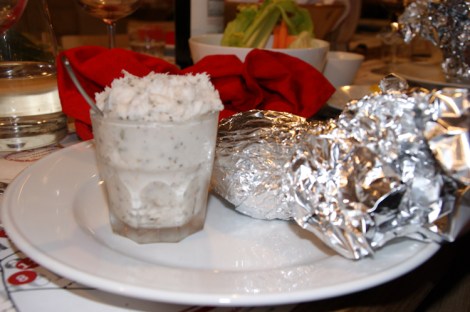 Baked potato with Chianti butter